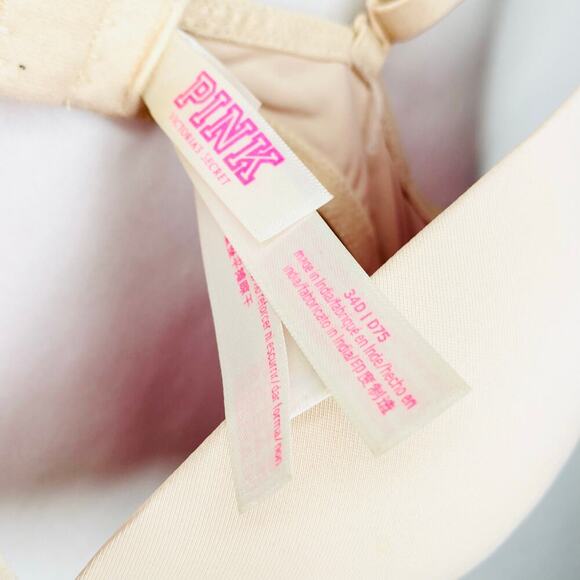 34D VS Victoria Secret Pink Beige Wire-Free Bra - Picture 2 of 3